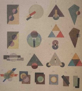 Ivan Klioune, fragment du Tableau pour le cahier d'analyse « Composition et texture », 1942. 